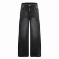 American-style streetwear harem pants Heavy Thigh Whisker Faded Garment