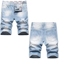 Denim shorts High-quality trendy casual pure cotton Non-stretch plus-size men's clothing