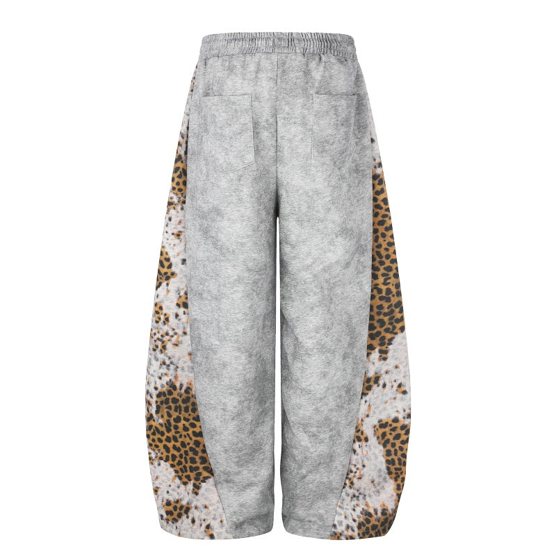 American-style streetwear harem pants Cursive Letter Print Baggy Silhouette