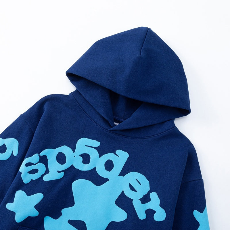Spiderweb hoodie & sweatpants 2 piece set High-quality pure cotton for autumn and winter
