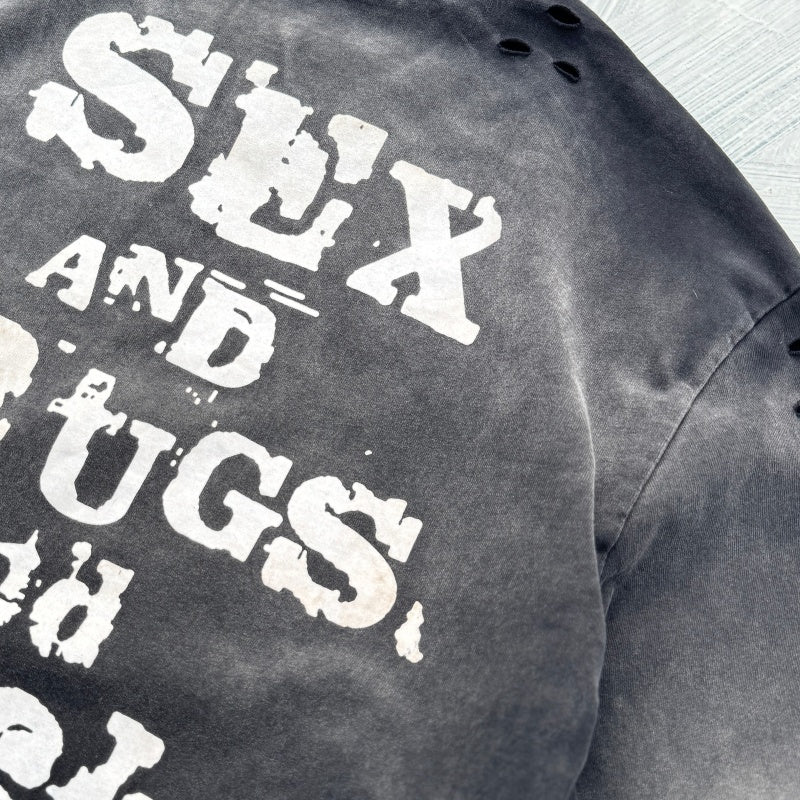 Unisex Vintage T Shirts Sex Pistols â€?Hand-distressed, washed, and vintage-finished at multiple points.