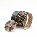 Hip-hop punk rhinestone belt personalized alloy sunflower rhinestones