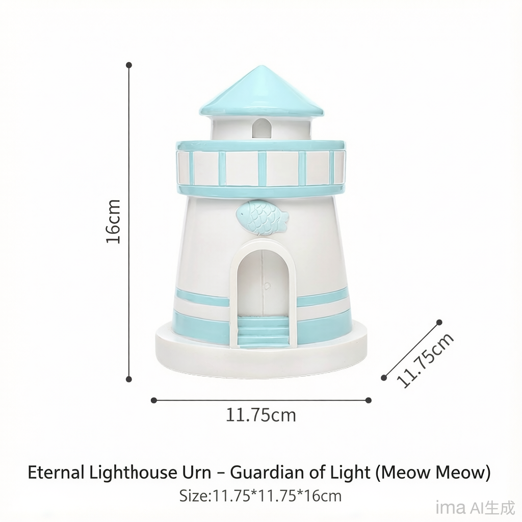Pet Grave Marker Lighthouse Pet Urn Cat Dog Pet Funeral Cremation Memorial Storage Urn