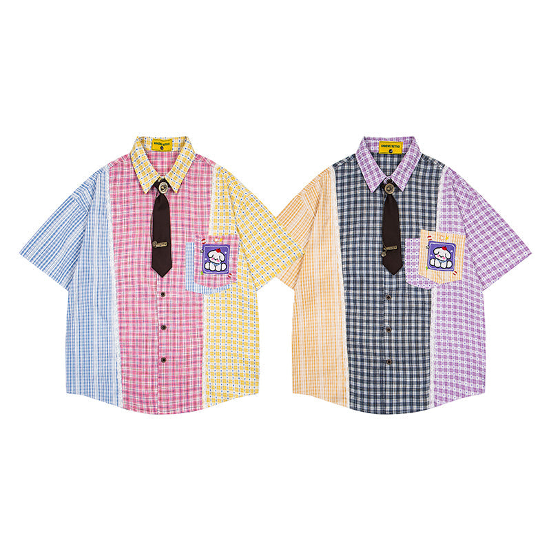 Unisex vintage T-shirt Polo shirt with a stand-up collar
