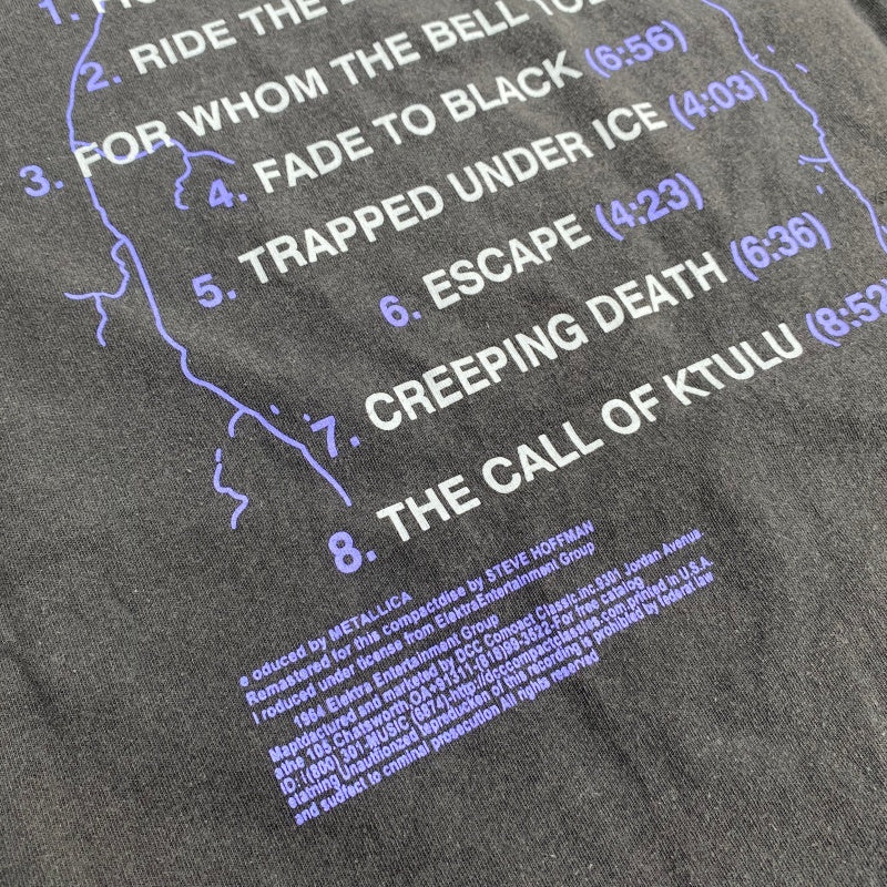 Unisex Vintage T Shirts METALLICA Lightning Chair Limited Edition Vintage-Style Washed & Distressed Tee