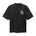 Saint Michael T Shirts Gothic Skull Prayer Hands Iron Cross Retro Streetwear