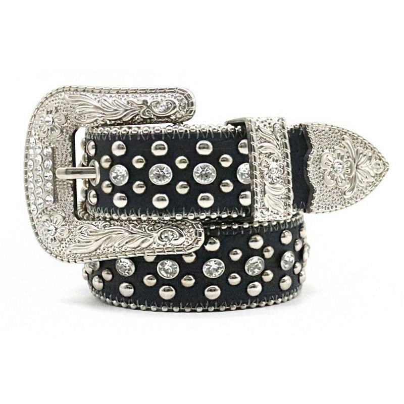 Hip-hop punk rhinestone belt men's punk style