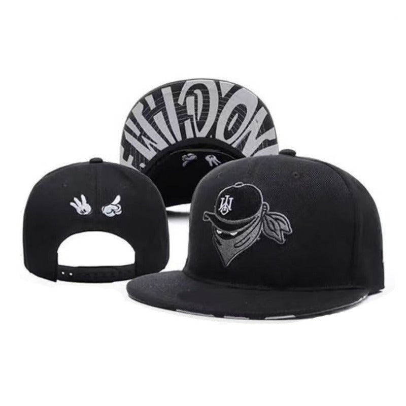 Trendy flat brimmed snapback hatsmen's and women's hats adjustable