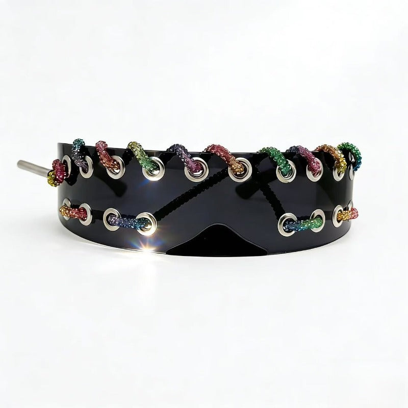 Trendy punk glasses y2k flash diamond