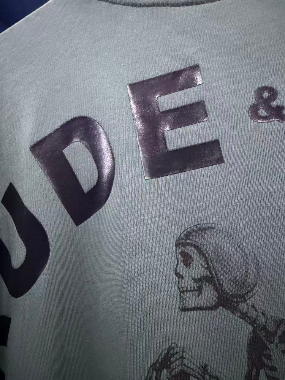 Vintage style washed summer wear T shirt Skull 260G pure cotton high-quality streetwear