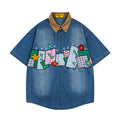 Unisex vintage T-shirt Polo shirt with a stand-up collar