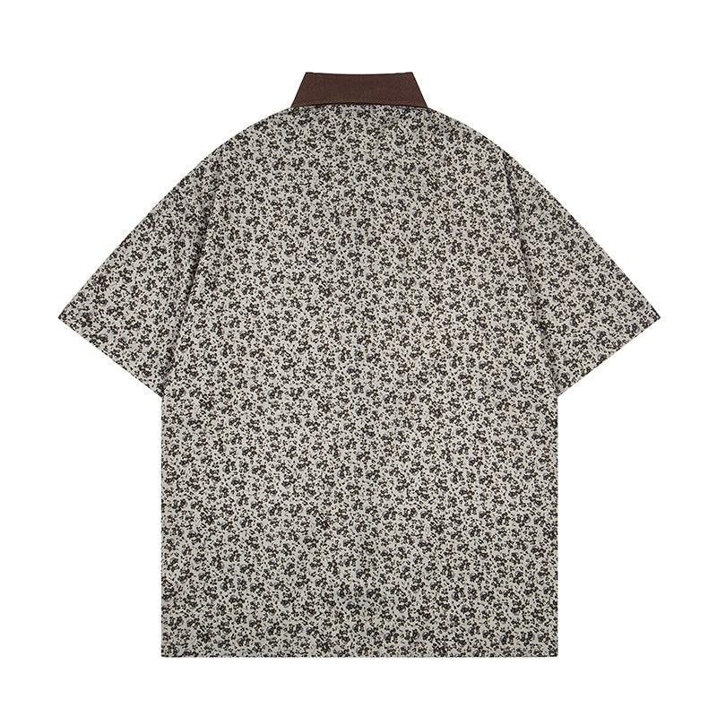 Unisex vintage T-shirt Polo shirt with a stand-up collar