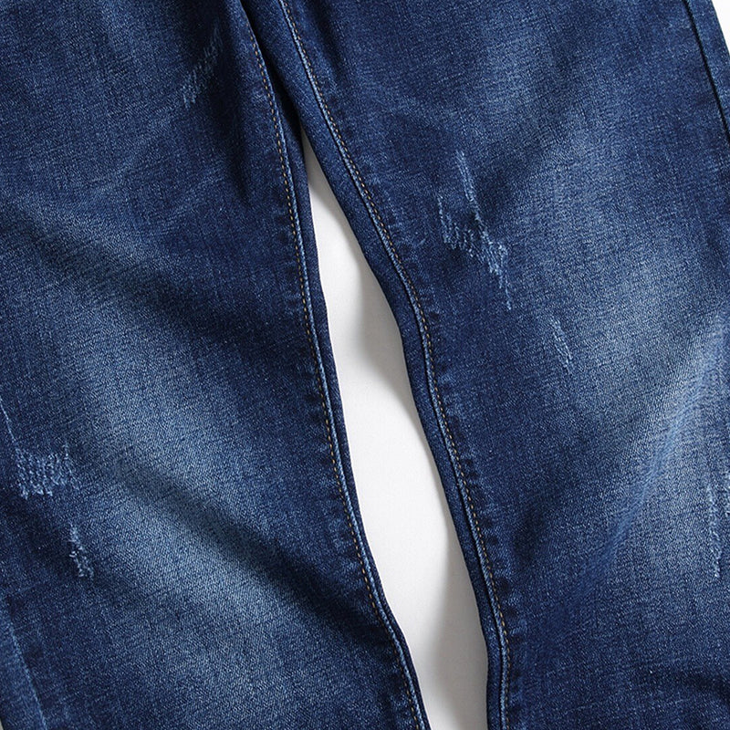 Mens Fashion Jeans Ripped D675# Pure cotton high quality