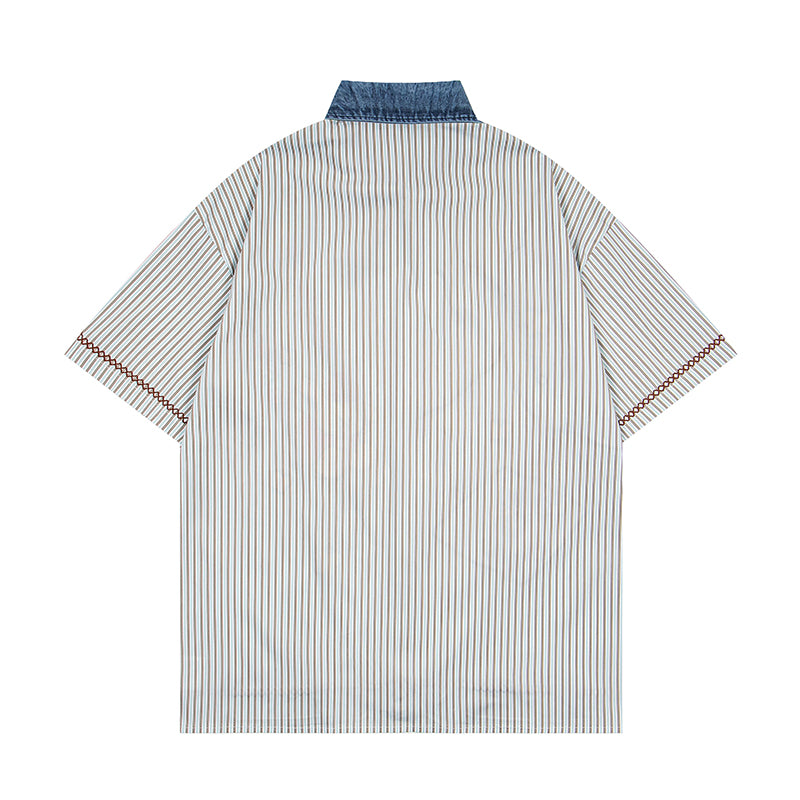 Unisex vintage T-shirt Polo shirt with a stand-up collar