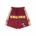 Street-style vintage denim shorts Corduroy Y2K Vintage Cartoon Graphic Loose Drawstring Shorts