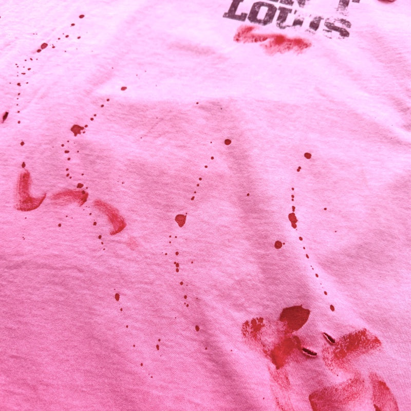 Unisex Vintage T Shirts Saint Street Dirty Graffiti-Style T-Shirt: Features hand-painted splatter art on the finished garment, multi-zone hand-distressing, and a heavy-duty enzyme-washed finish with spray-effect whiskering—exuding a premium, vintag