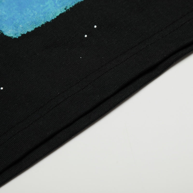 Vintage-style American T-shirt Cyan Extraterrestrial Future Graphic