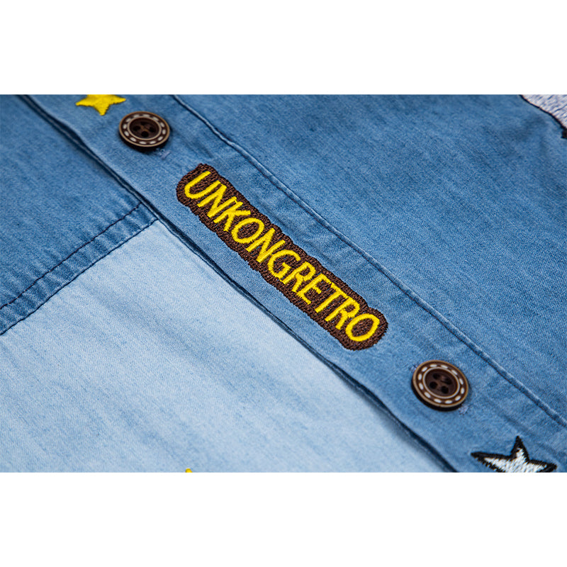 Unisex vintage T-shirt Polo shirt with a stand-up collar