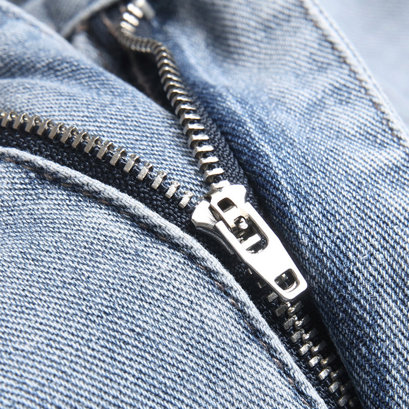 Mens Fashion Jeans Destroy embroidery thread balls 5720# Pure cotton high quality