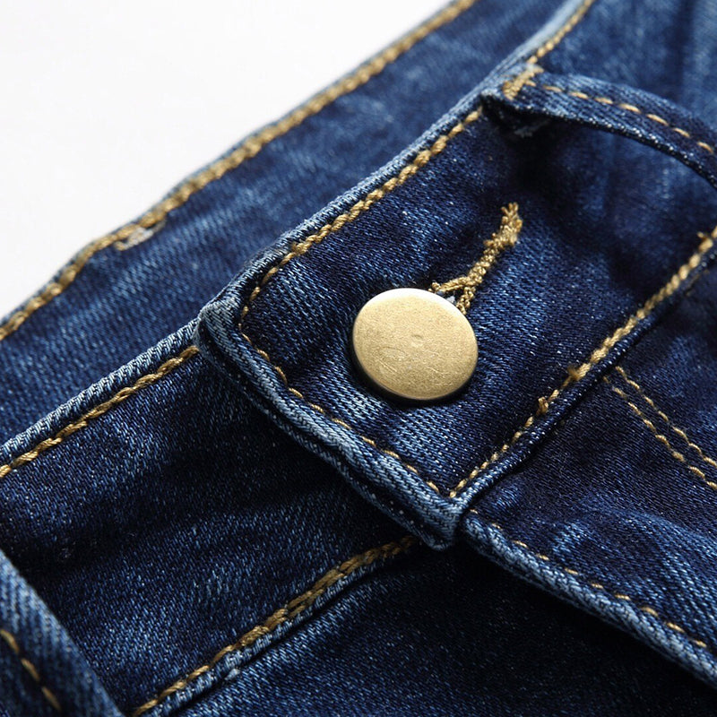 Mens Fashion Jeans Ripped D675# Pure cotton high quality