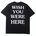 Mens T-shirt Vintage American-style Kanye & Travis Scott Minimalist Letter Print