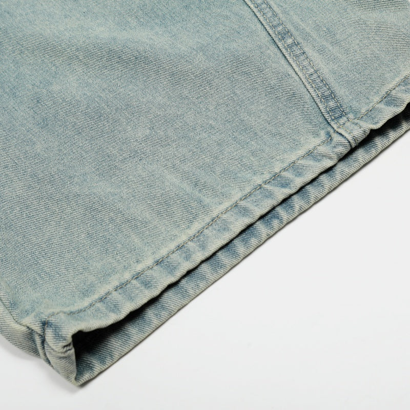 American-style streetwear harem pants Curved Seam Wide Leg Denim