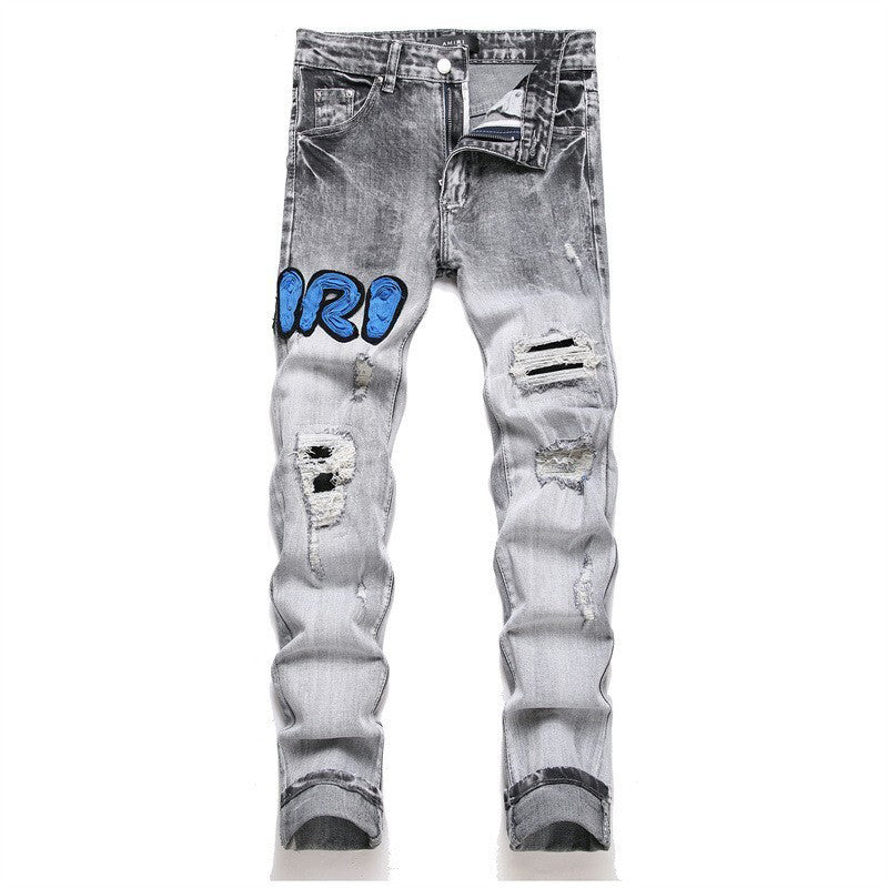 AMIRI Jeans High-quality distressed pure cotton