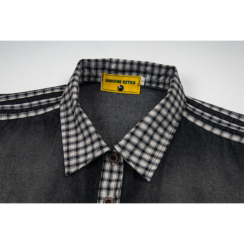 Unisex vintage T-shirt Polo shirt with a stand-up collar