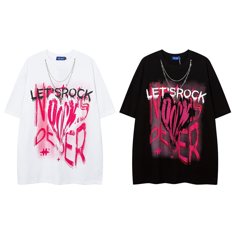 Unisex vintage T-shirts uppercase letter