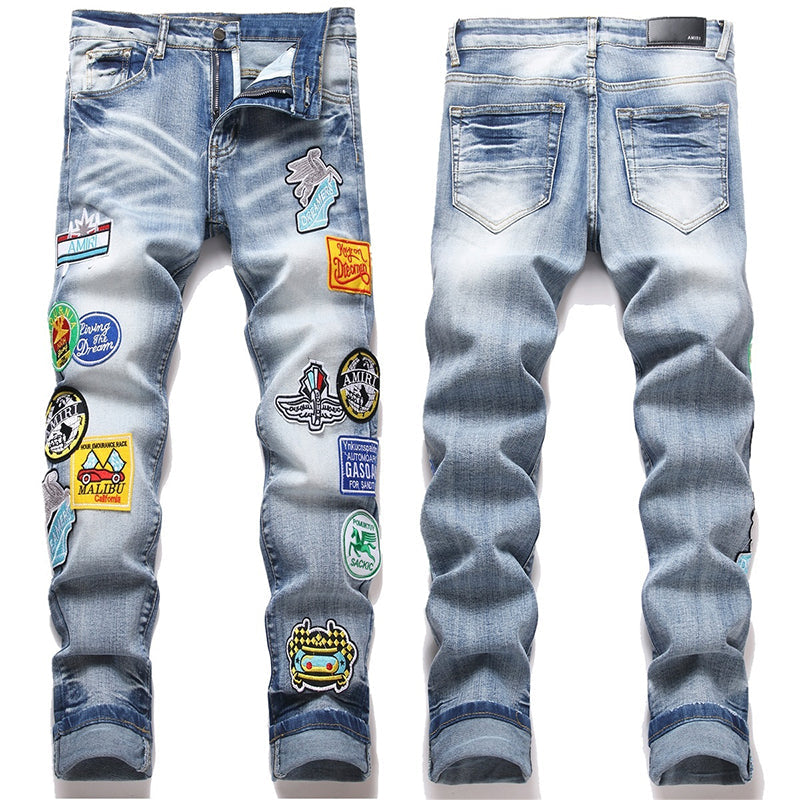 AMIRI Jeans High-quality distressed pure cotton