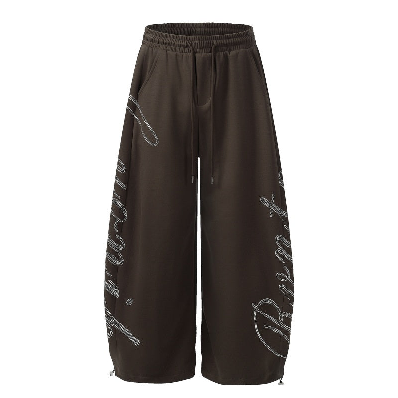 American-style streetwear harem pants Gothic Letter Print Loose Casual Wear