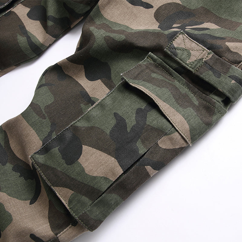 Mens Fashion Jeans camouflage 5708# Pure cotton high quality