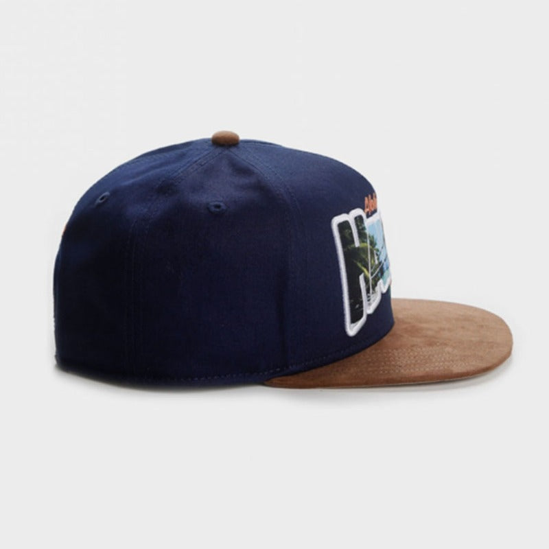 Trendy flat brimmed snapback hatsgreetings from hawaii sun protection shade