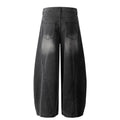 American-style streetwear harem pants Horizontal Whisker Vintage Detail