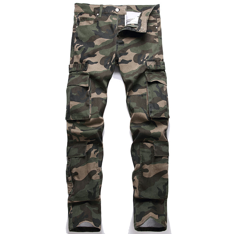 Mens Fashion Jeans camouflage 5708# Pure cotton high quality