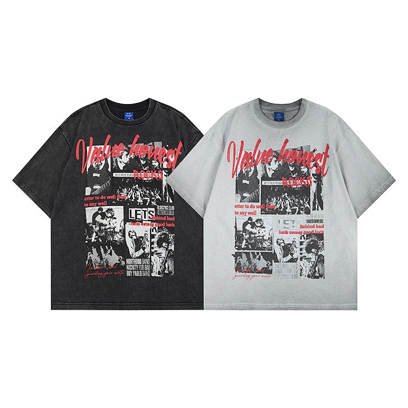 Unisex vintage T-shirts Distressed vintage texture