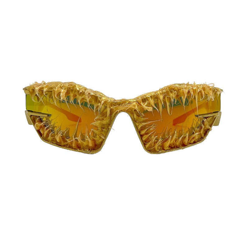 Trendy punk glasses special-shaped epoxy y2k