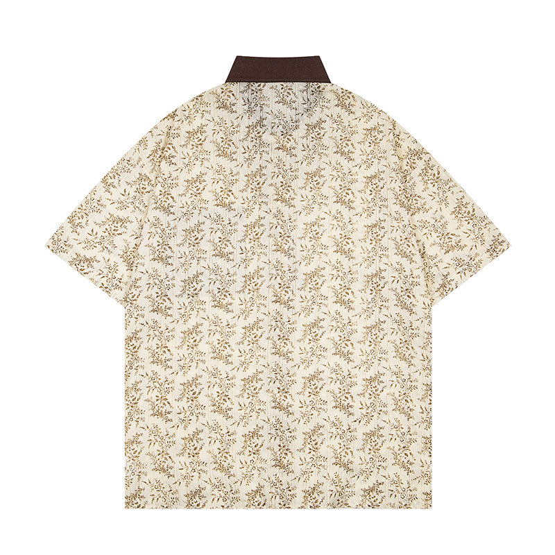Unisex vintage T-shirt Polo shirt with a stand-up collar