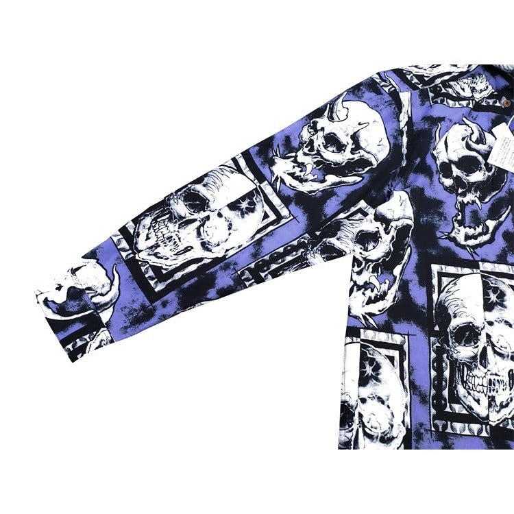 GUILTYPARTIES TIGER Long sleeved shirt 56 TATTOO STUDIO SHIRT Skull Skull Long Sleeve Shirt Men
