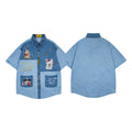 Unisex vintage T-shirt Polo shirt with a stand-up collar
