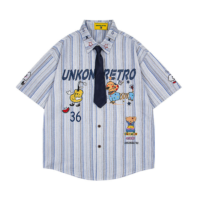 Unisex vintage T-shirt Polo shirt with a stand-up collar