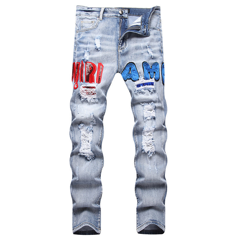 AMIRI Jeans High-quality distressed pure cotton