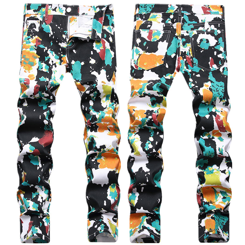 Mens Fashion Jeans Color blocks 1310# Pure cotton high quality
