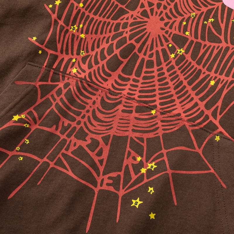 Spiderweb hoodie & sweatpants 2 piece set High-quality pure cotton for autumn and winter