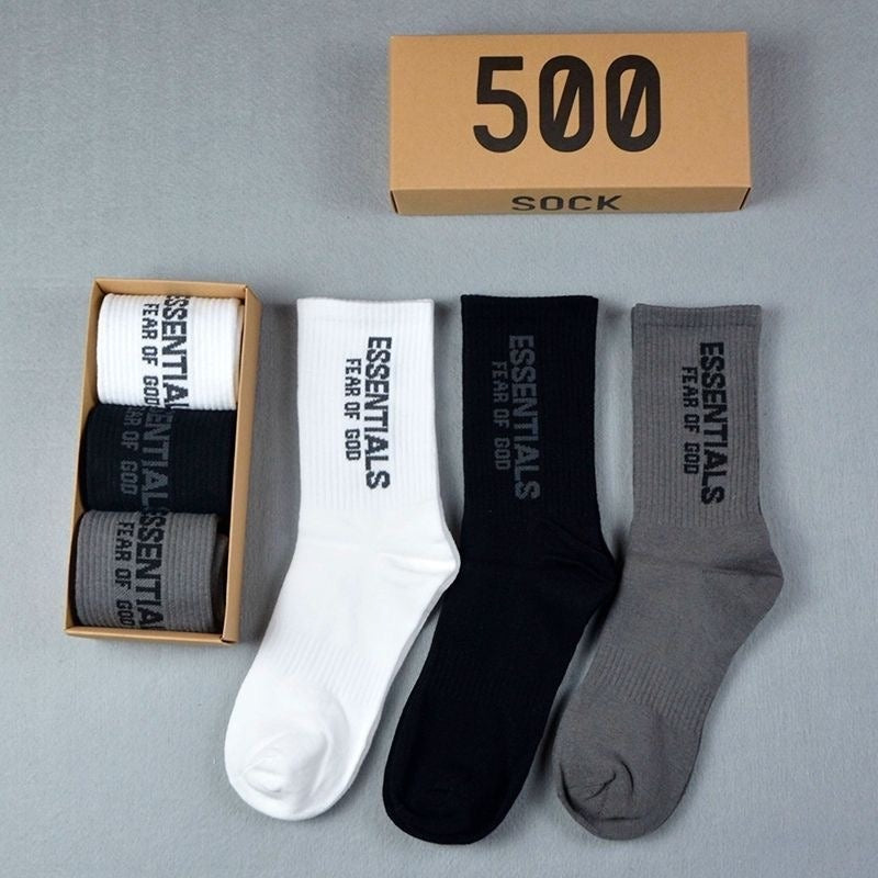 Men socks cotton knee socks