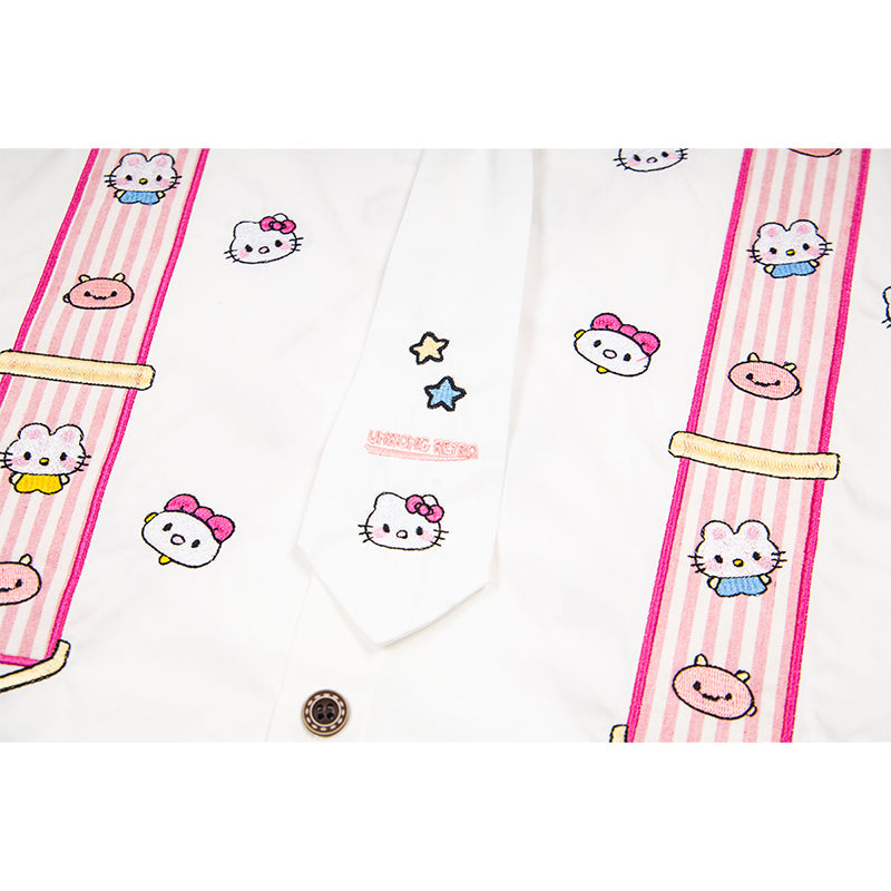 Unisex vintage T-shirt Polo shirt with a stand-up collar