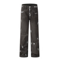 American-style streetwear harem pants Hand Painted Silver Mark Streetwear Trousers