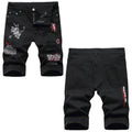 Denim shorts High-quality trendy casual pure cotton Non-stretch plus-size men's clothing