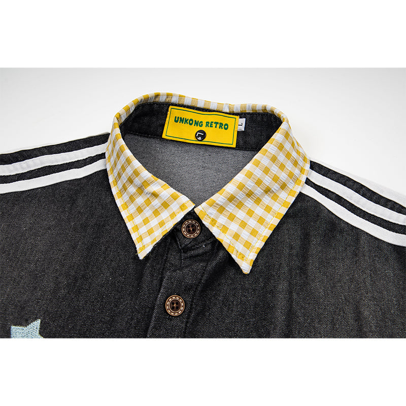 Unisex vintage T-shirt Polo shirt with a stand-up collar