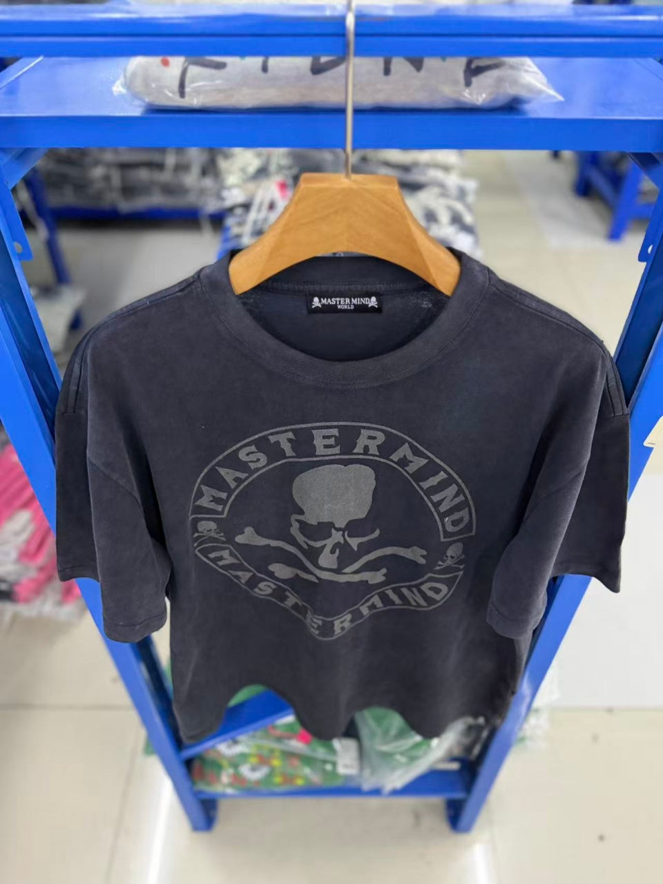 Vintage style washed summer wear T shirt Skull 260G pure cotton high-quality streetwear